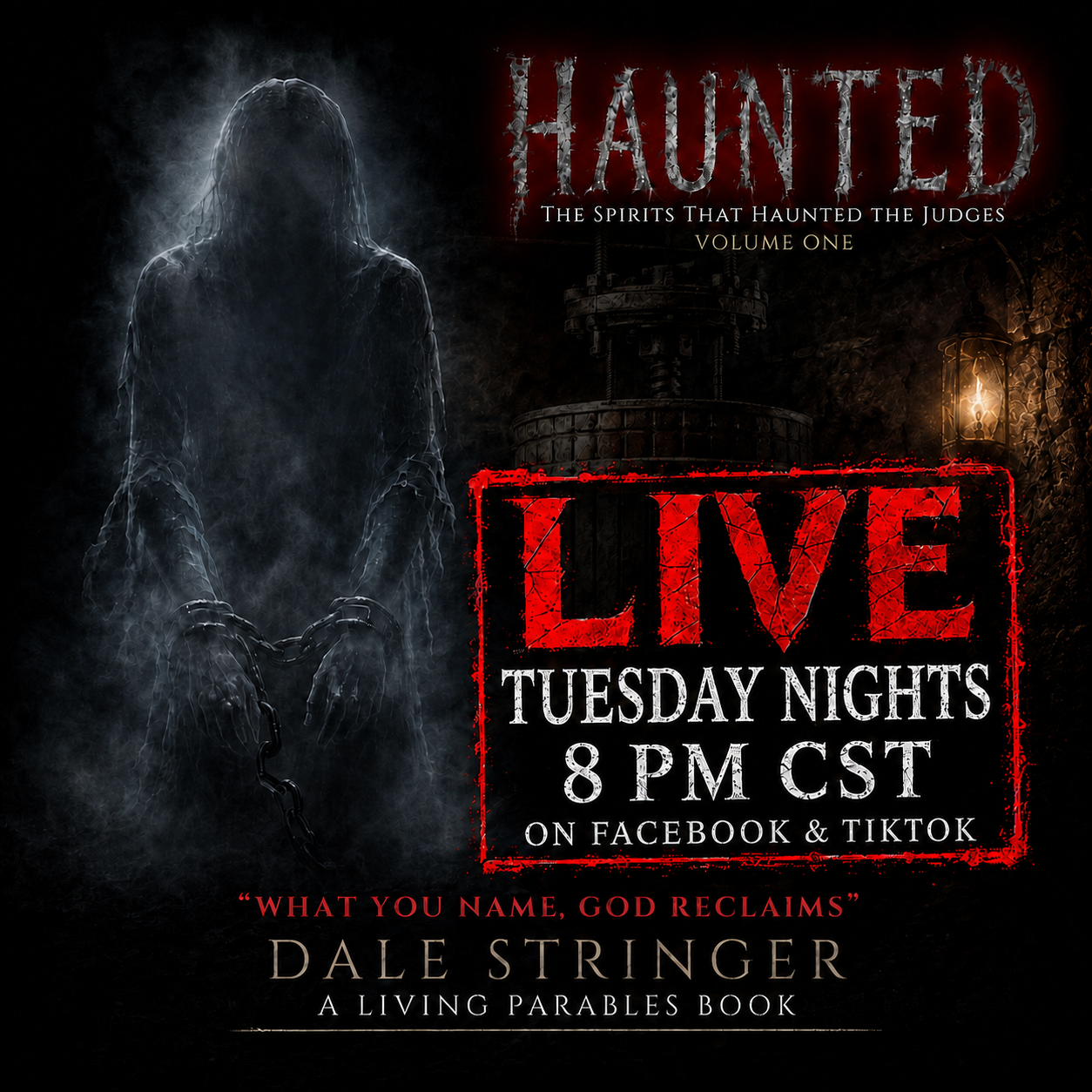 HAUNTED Live, Tuesday nights at 8 PM CST on Facebook and TikTok